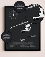 South Jersey Regional Airport poster size comparison chart