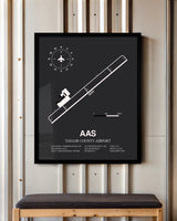 Frame color options for Taylor County Airport Wall Art
