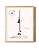 Sallisaw Municipal Airport framed print in natural wood frame