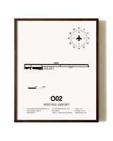Nervino Airport aviation print in walnut frame
