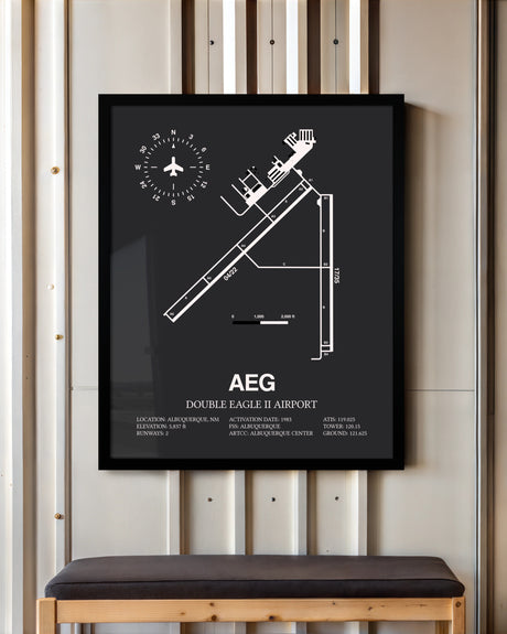 Frame color options for Double Eagle II Airport Wall Art