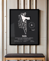 Frame color options for South St. Paul Municipal Airport / Richard E. Fleming Field Wall Art