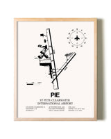 St. Pete-Clearwater International Airport framed wall art in white frame