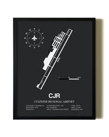 Unframed Culpeper Regional Airport map print poster
