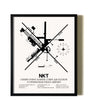 Framed Cherry Point Marine Corps Air Station (Cunningham Field) Airport wall art poster in black frame