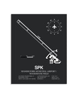 Gray Framed Spanish Fork Municipal Airport / Woodhouse Field layout wall art poster