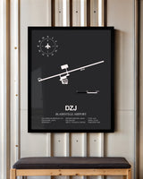 Frame color options for Blairsville Airport Wall Art