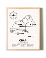 Al Asad Air Base framed wall art in white frame