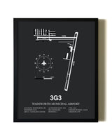 Unframed Wadsworth Municipal Airport map print poster