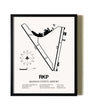 Framed Aransas County Airport wall art poster in black frame