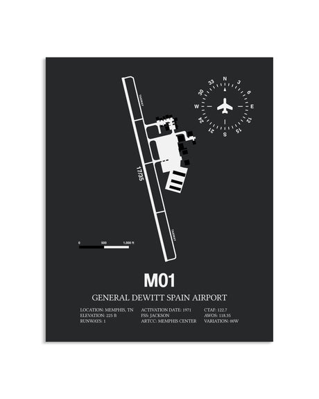 Gray Framed General Dewitt Spain Airport layout wall art poster