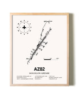 Mogollon Airpark framed wall art in white frame