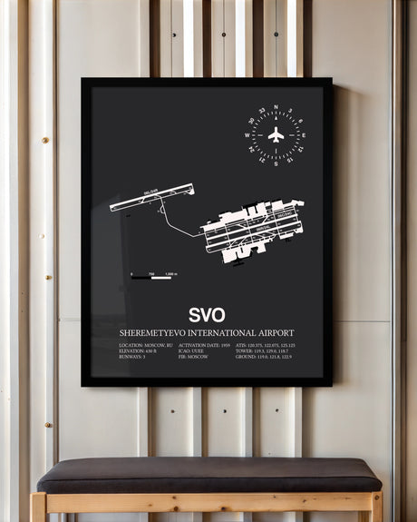 Frame color options for Sheremetyevo International Airport Wall Art