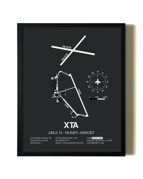 Unframed Homey Airport - Area 51 map print poster
