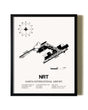 Framed Narita International Airport wall art poster in black frame