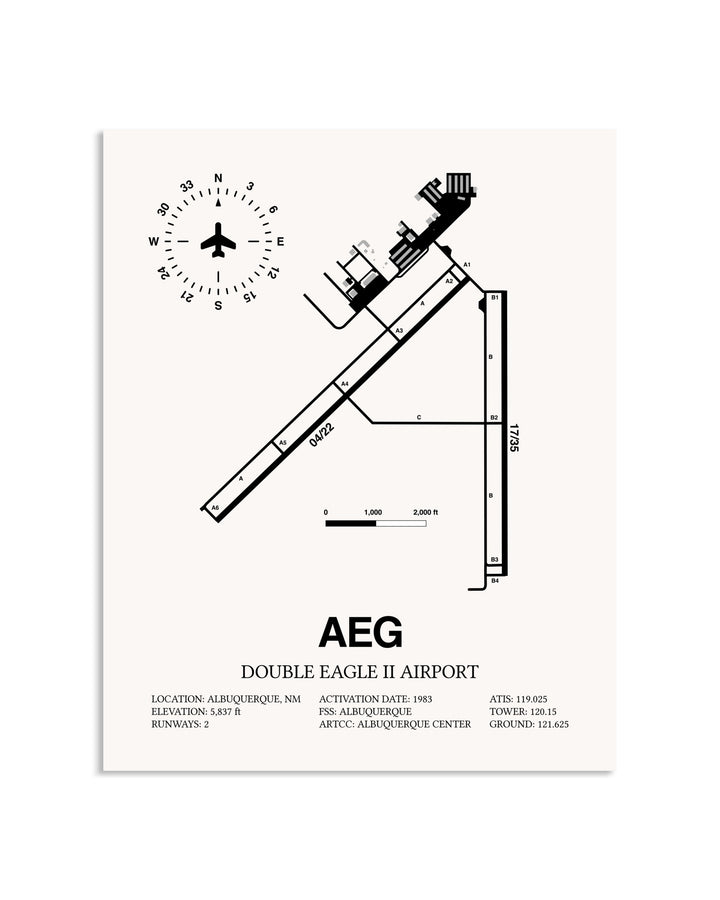 Gray Double Eagle II Airport framed poster displayed in an airplane hangar