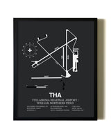 Unframed Tullahoma Regional Airport / William Northern Field map print poster