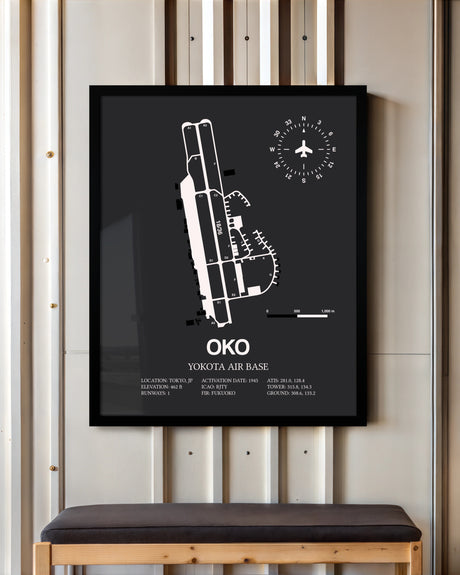 Frame color options for Yokota Air Base Wall Art