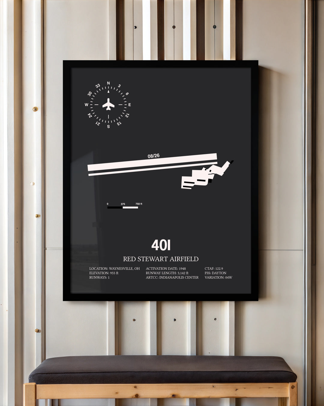 Frame color options for Red Stewart Airfield Wall Art