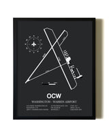 Unframed Washington-Warren Airport map print poster