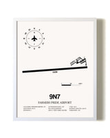 Farmers Pride Airport airport map poster in oak frame