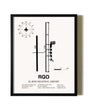Framed El Reno Regional Airport wall art poster in black frame