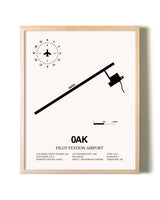 Pilot Station Airport framed wall art in white frame