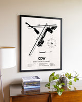 Essex County Airport aviation wall décor in black wood frame
