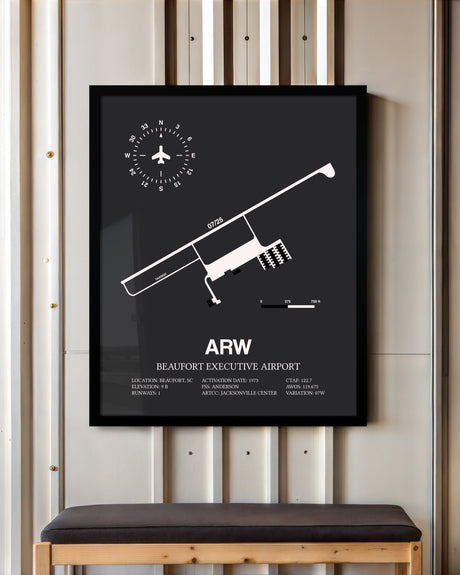 Frame color options for Beaufort Executive Airport Wall Art
