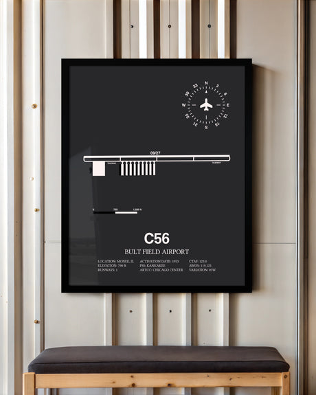 Frame color options for Bult Field Airport Wall Art