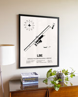 Arnold Palmer Regional Airport aviation wall décor in black wood frame