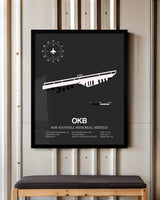 Frame color options for Bob Maxwell Memorial Airfield Wall Art
