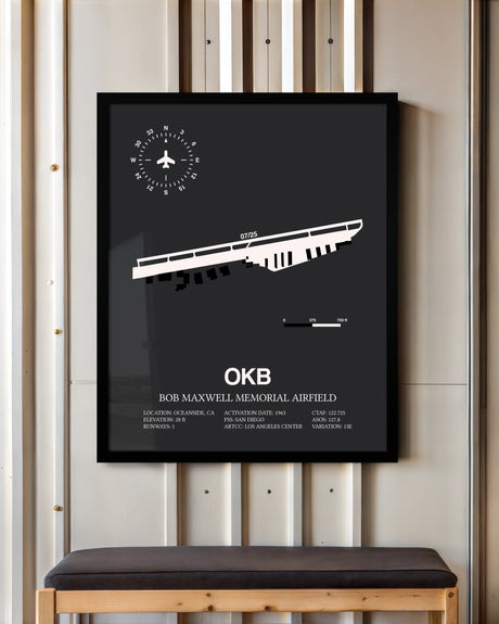 Frame color options for Bob Maxwell Memorial Airfield Wall Art