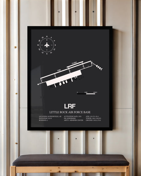 Frame color options for Little Rock Air Force Base Wall Art
