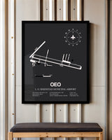Frame color options for L. O. Simenstad Municipal Airport Wall Art