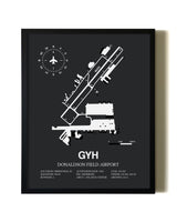 Unframed Donaldson Field Airport map print poster