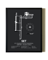 Unframed St. Charles County Regional Airport / Smartt Field map print poster
