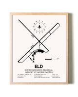 South Arkansas Regional Airport At Goodwin Field framed wall art in white frame