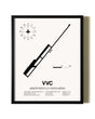 Framed Aeropuerto La Vanguardia wall art poster in black frame