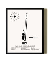 Framed False River Regional Airport wall art poster in black frame