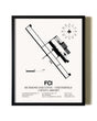 Framed Richmond Executive-Chesterfield County Airport wall art poster in black frame