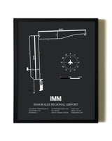 Unframed Immokalee Regional Airport map print poster