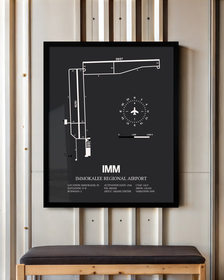 Frame color options for Immokalee Regional Airport Wall Art