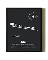 Unframed Gatlinburg-Pigeon Forge Airport map print poster