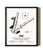 Framed Newport News / Williamsburg International Airport wall art poster in black frame