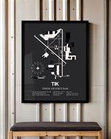 Frame color options for Tinker Air Force Base Wall Art