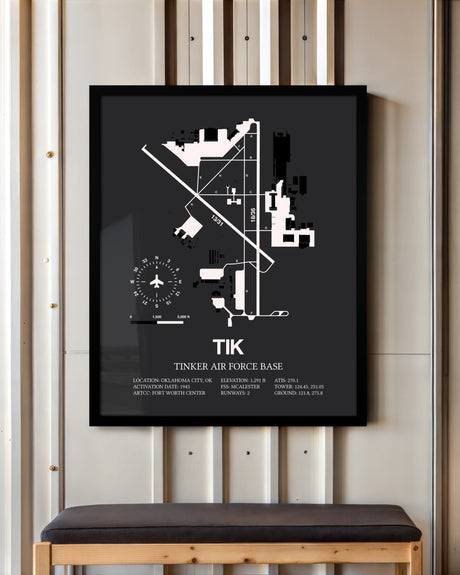 Frame color options for Tinker Air Force Base Wall Art