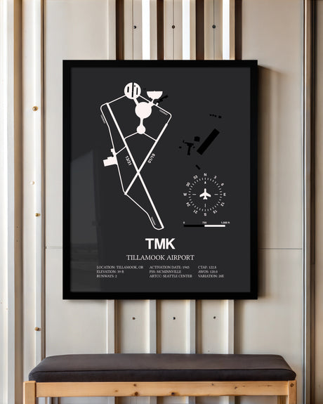 Frame color options for Tillamook Airport Wall Art