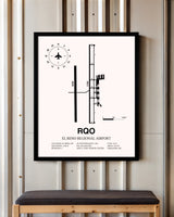 El Reno Regional Airport framed poster displayed in an airplane hangar