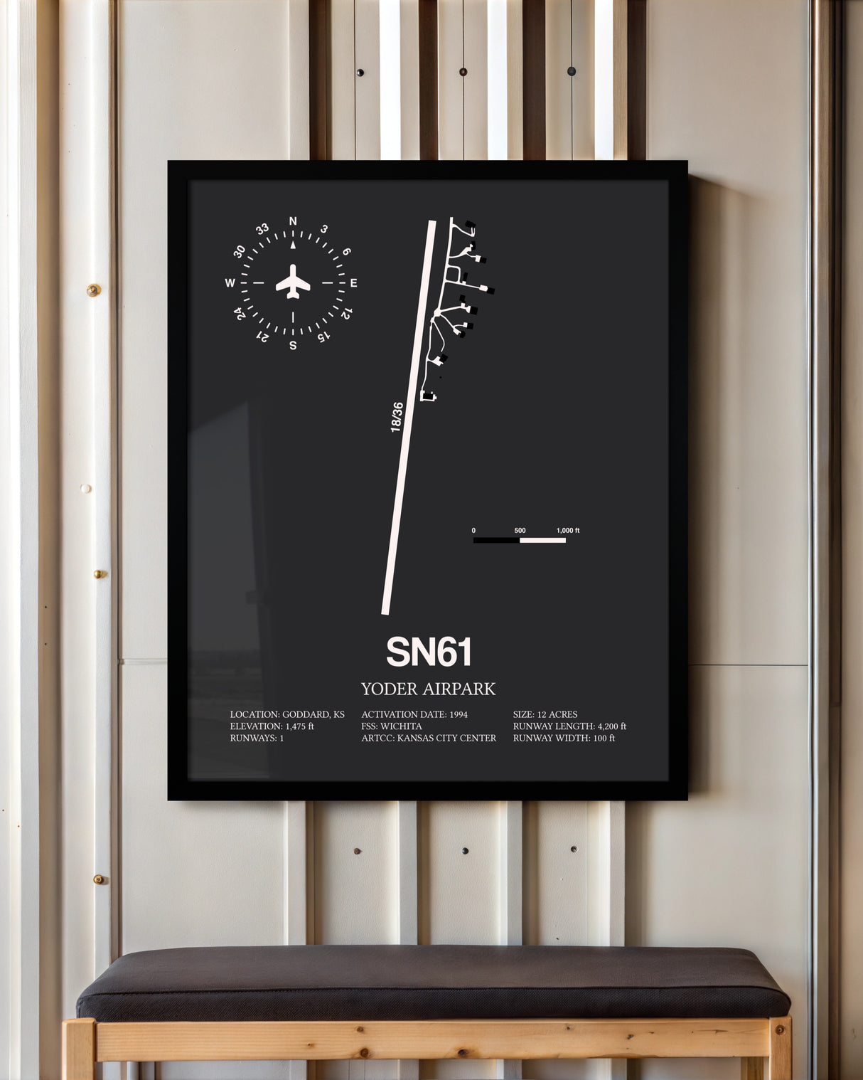 Frame color options for Yoder Airpark Wall Art